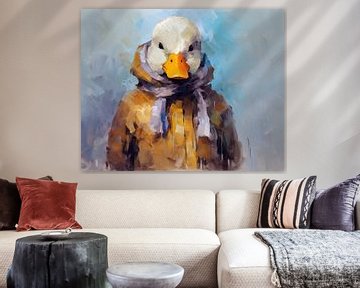 Scarf Duck | Portrait d'animal sur De Mooiste Kunst