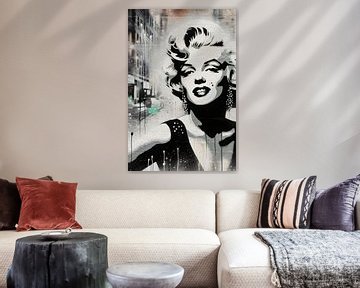Marilyn Monroe straatkunst van Andreas Magnusson