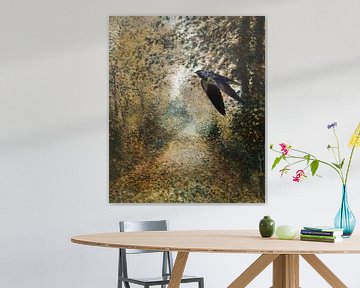 Pierre Auguste Renoir in het bos - met zwaluw