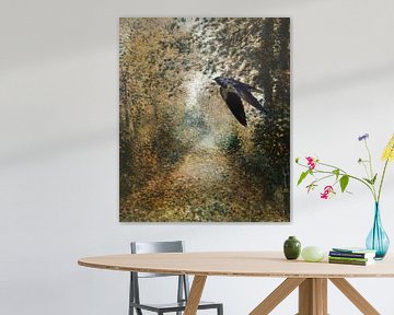 Pierre Auguste Renoir in the forest - with swallow by Digital Art Studio