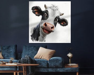 Happy Cow (No 3) by But First Framing