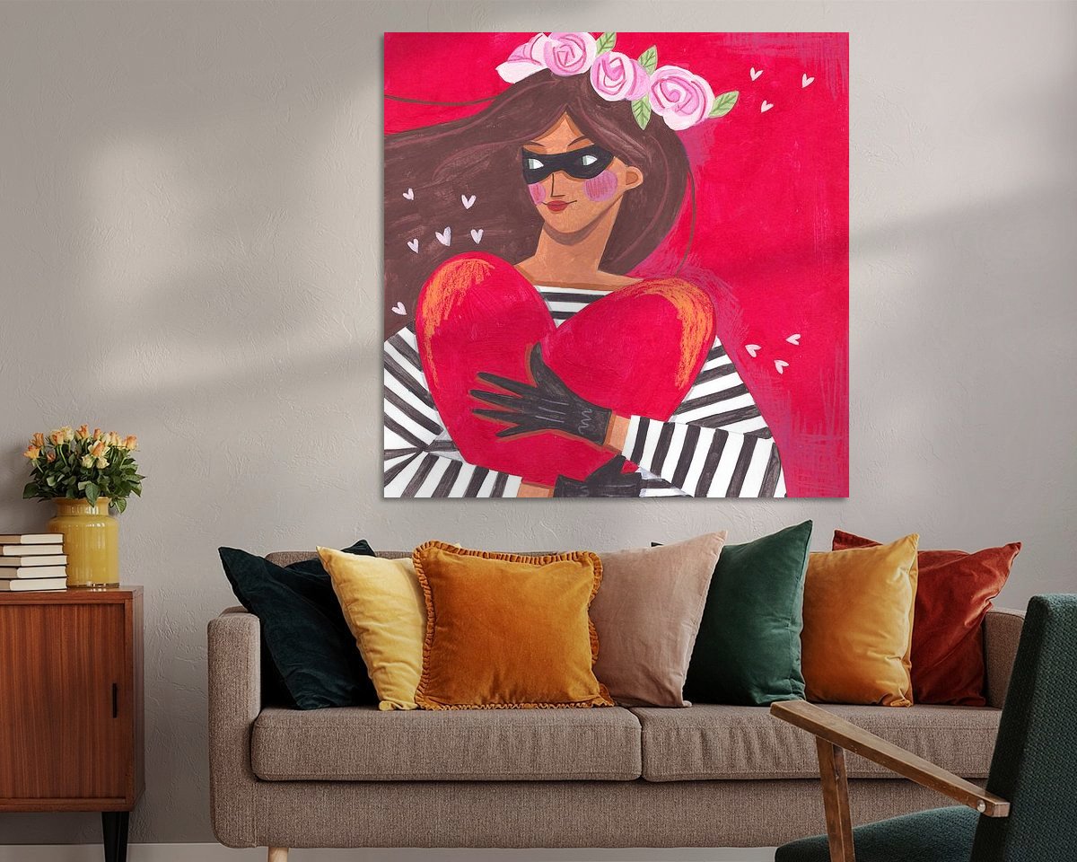 Voorbeeld van het werk in een kamer