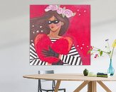 Voorbeeld van het werk in een kamer
