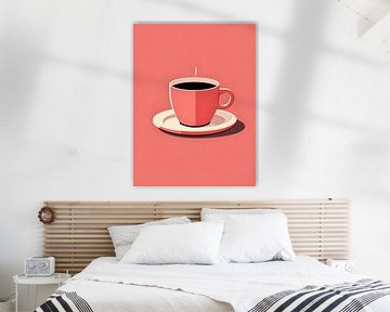 Abstract kopje koffie V2 van drdigitaldesign