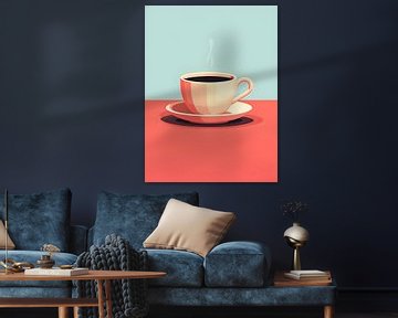 Abstract kopje koffie V3 van drdigitaldesign