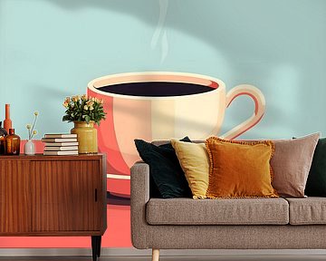 Abstract kopje koffie V3 van drdigitaldesign