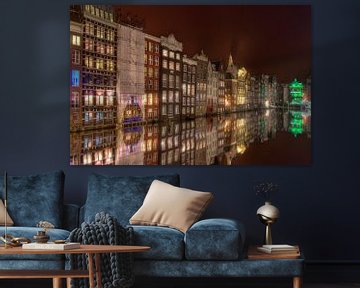 Nachtfoto Damrak Amsterdam