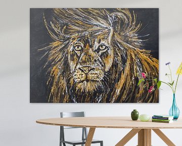 The Golden Lion by Vrolijk Schilderij