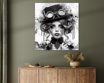 Steampunk vrouw van Ans Bastiaanssen