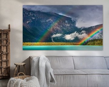 Double rainbow over Emerald Lake by Henk Meijer Photography