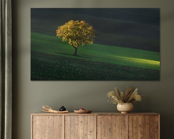 Voorbeeld van het werk in een kamer