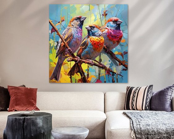Voorbeeld van het werk in een kamer