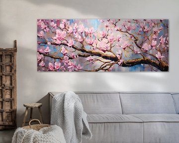Magnolia | Magnolia van Abstract Schilderij
