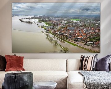 IJssel river with overflowing floodplains near Hattem by Sjoerd van der Wal Photography