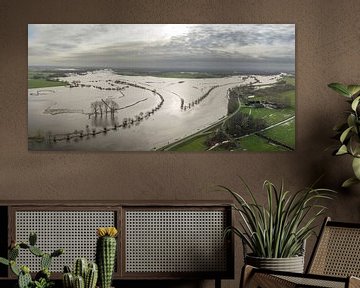 Vecht and Zwarte Water rivers flooding near Zwolle by Sjoerd van der Wal