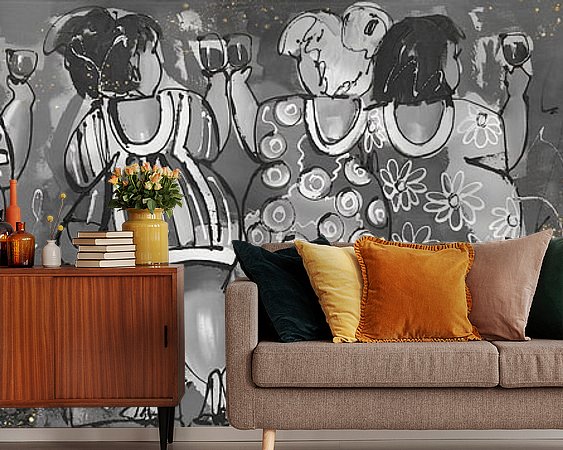 Voorbeeld van het werk in een kamer
