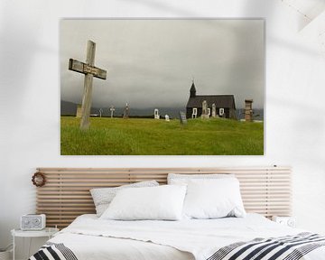 Budir, to the west of Iceland , a beautiful black wooden church