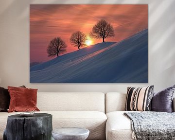Sprookjesachtig landschap in de winter