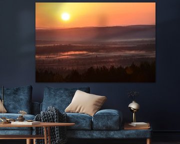 A sunrise on an autumn morning by Claude Laprise