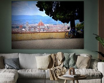 View of Florence, Tuscany in Italy sur Bianca Dekkers-van Uden