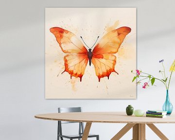 Papillon dans les tons d'orange sur Lauri Creates