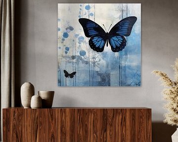 Papillon en bleu sur Lauri Creates