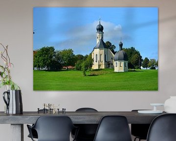 Bedevaartskerk van St Marinus en Anian op de Irschenberg van Ingo Laue