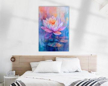 Pastel Lotus Flower by But First Framing