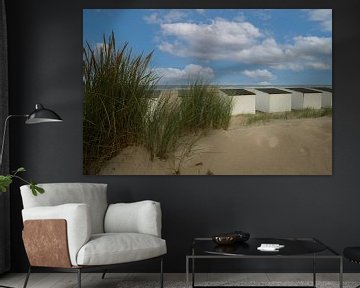 maisons de plage, Texel, vasières, mer sur M. B. fotografie