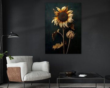 Sonnenblume im Niedergang von Preet Lambon