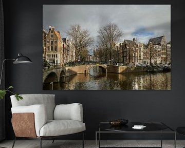Kruising Keizersgracht en Leidsegracht in Amsterdam van Ad Jekel