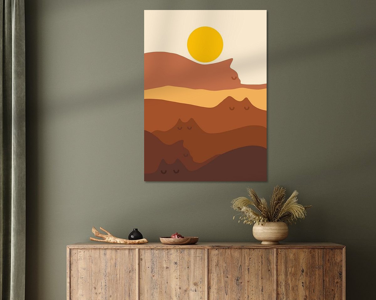 Voorbeeld van het werk in een kamer