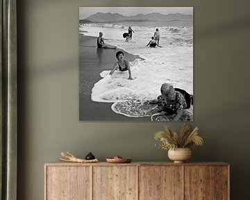 Women bathing on the beach at Nha Trang in Vietnam by Silva Wischeropp