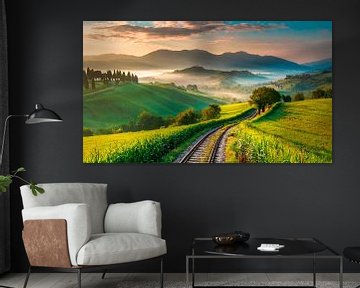 Toscane avec paysage sur Mustafa Kurnaz