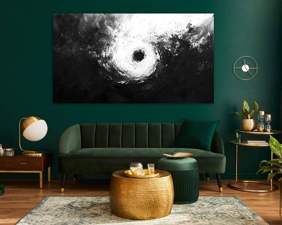 Voorbeeld van het werk in een kamer