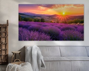 Lavender glow at Sunrise by Vlindertuin Art