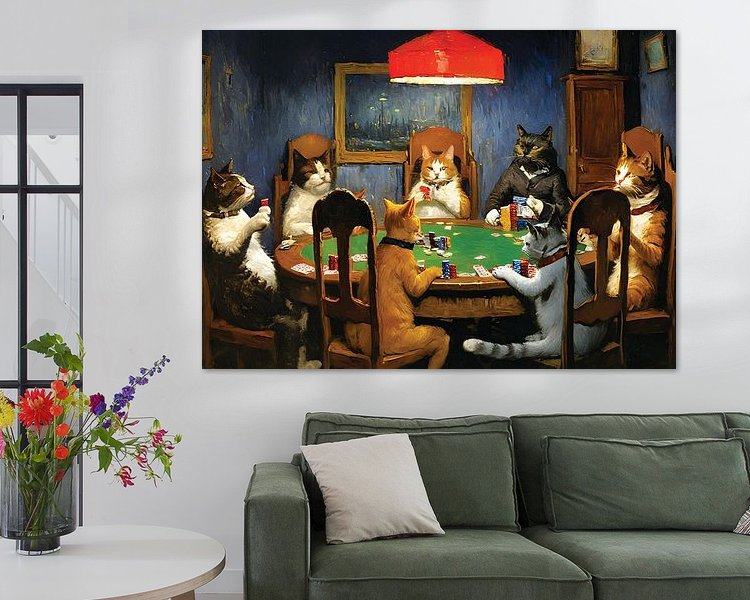 Voorbeeld van het werk in een kamer