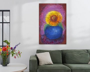 Sunflower circled by Karen Kaspar