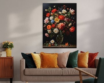 Somptueux bouquet de style caravagesque sur Jolique Arte