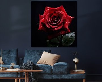 Rose rouge sur TheXclusive Art