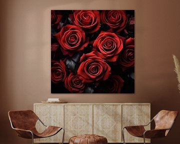 Roses rouges sur TheXclusive Art