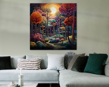 Farbenfroher Wald von The Xclusive Art