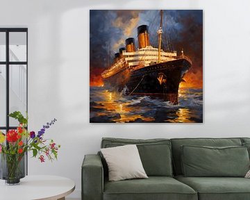 Peinture à l'huile artistique du Titanic sur The Xclusive Art