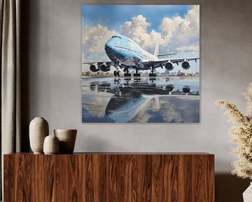 747 vliegtuig artistiek van TheXclusive Art