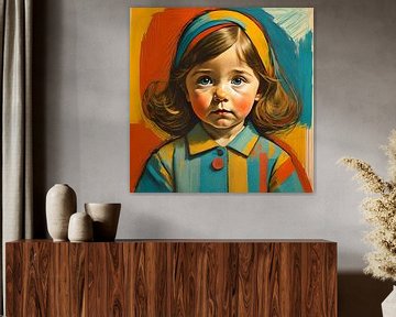 Das kleine Mädchen in Rot-Gelb-Blau von Gert-Jan Siesling