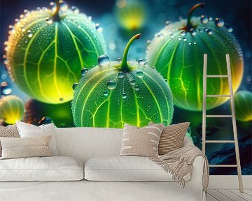 Kruisbessen gloeien als kleine lampionnetjes van Eric Nagel