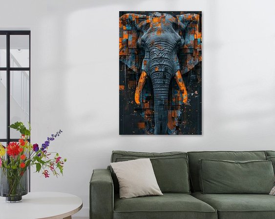 Voorbeeld van het werk in een kamer