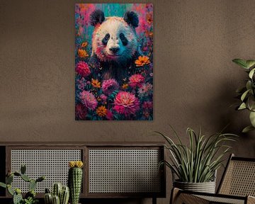 Panda floral sur haroulita