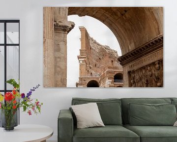 Arch of Constantine with view of Colosseum in Rome by David van der Kloos