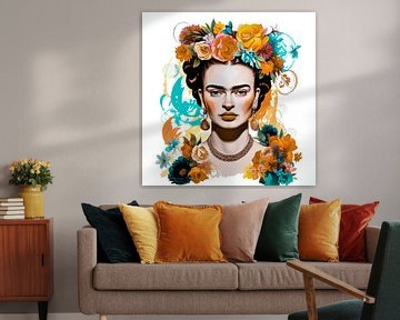 Portrait Frida sur Vlindertuin Art